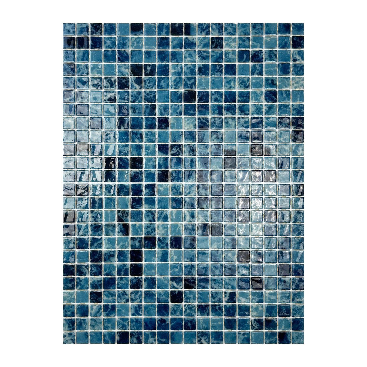 Teal Blue Recycled Glass Mosaic -Swimming Pool Tile