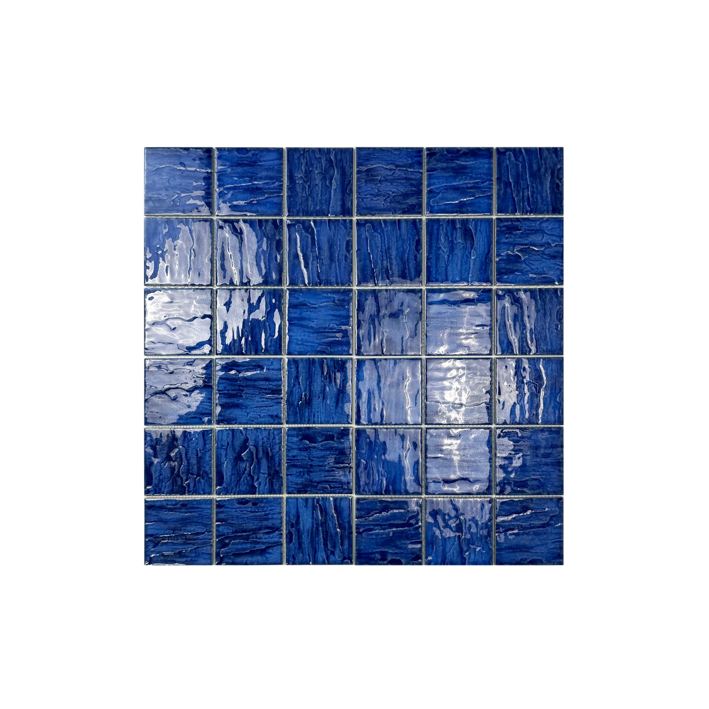Navy Blue 3D Crystalline Glazed Porcelain Mosaic-Swimming Pool Tile
