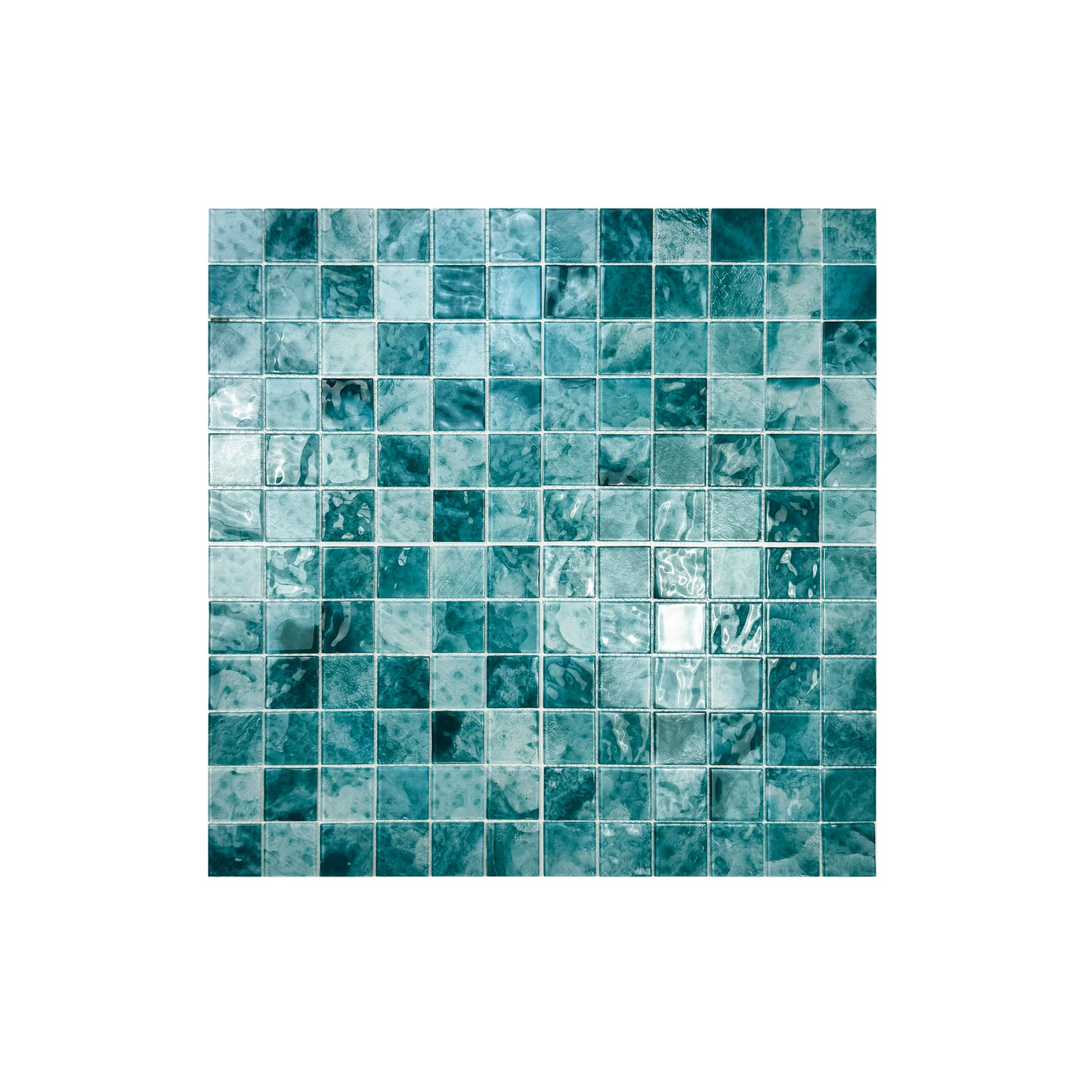 Light Blue & Tiffany Blue Mixed Crystal Glass Mosaic-Swimming Pool Tile