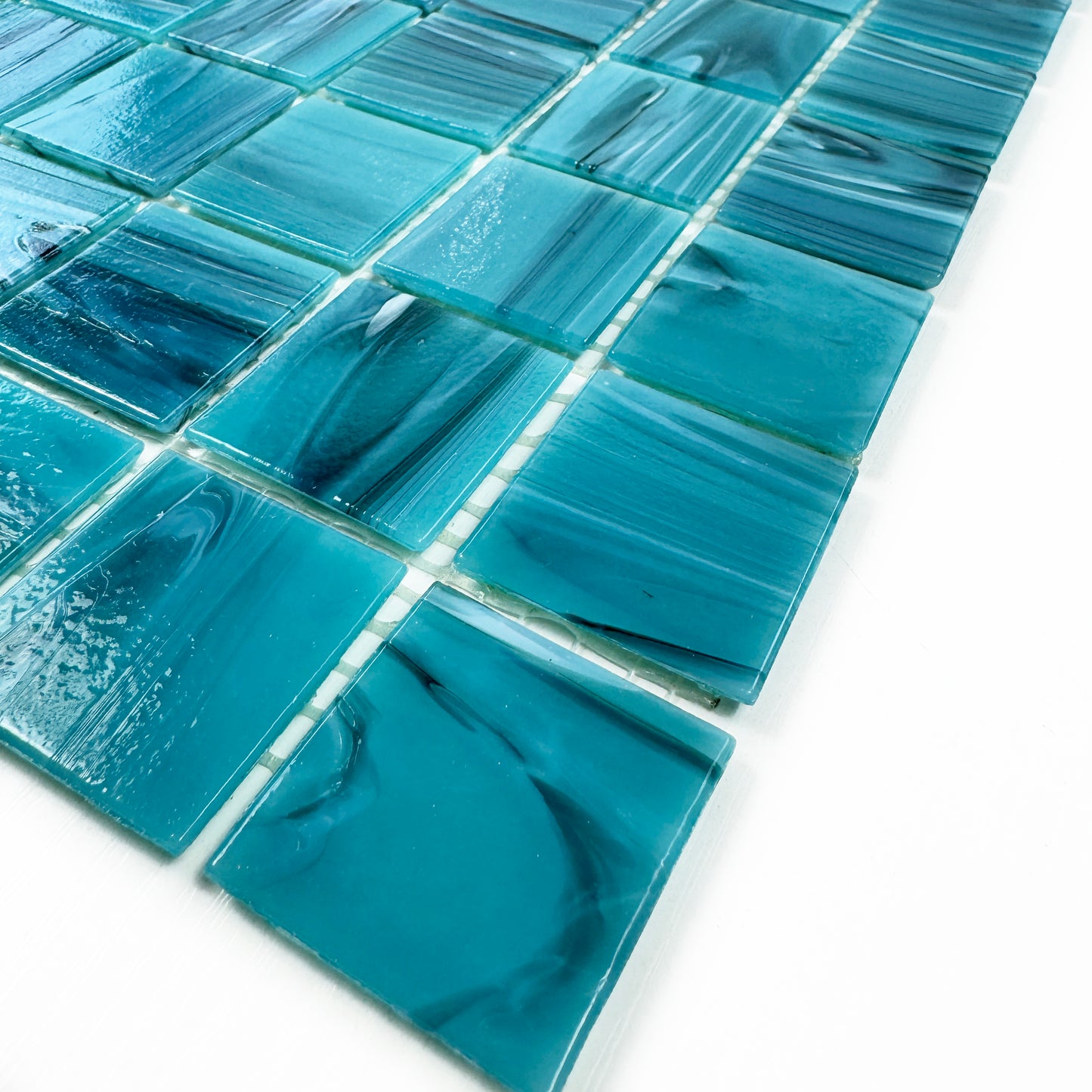 French Blue Cloud Hot Melt Glass Mosaic-Swimming Pool Tile