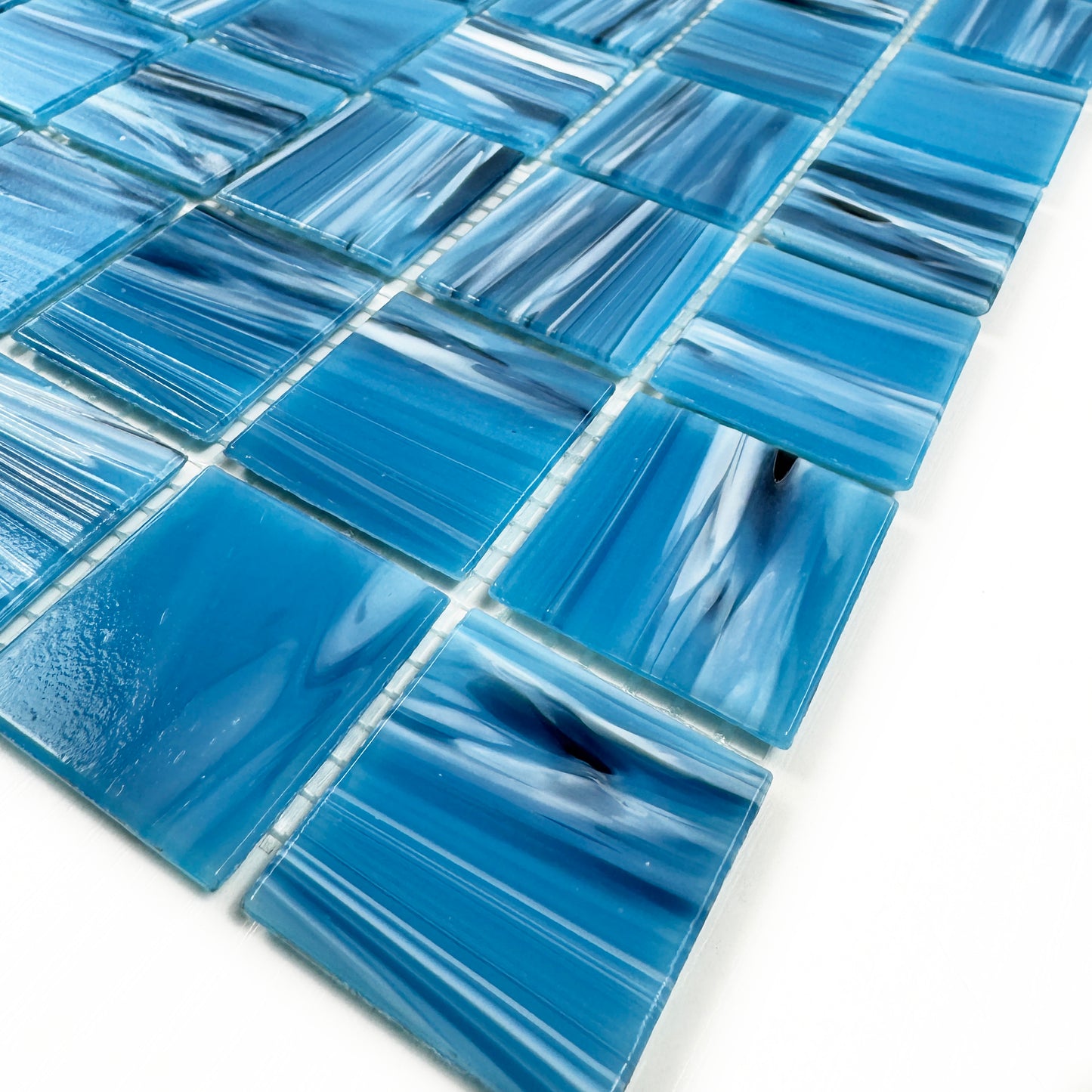 Sapphire Blue Cloud Hot Melt Glass Mosaic-Swimming Pool Tile
