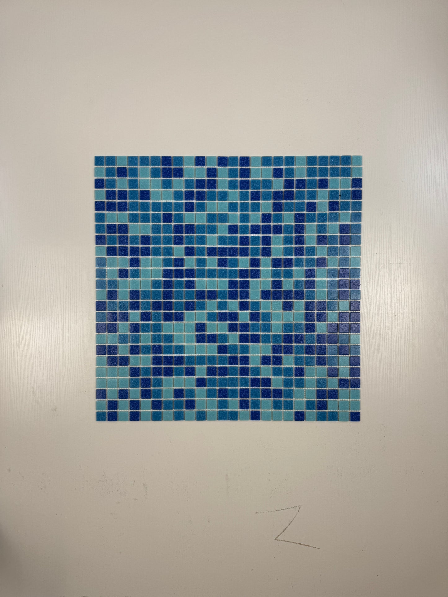 Sky Blue & French Blue & Navy Blue Mixed Hot Melt Glass Mosaic -Swimming Pool Tile