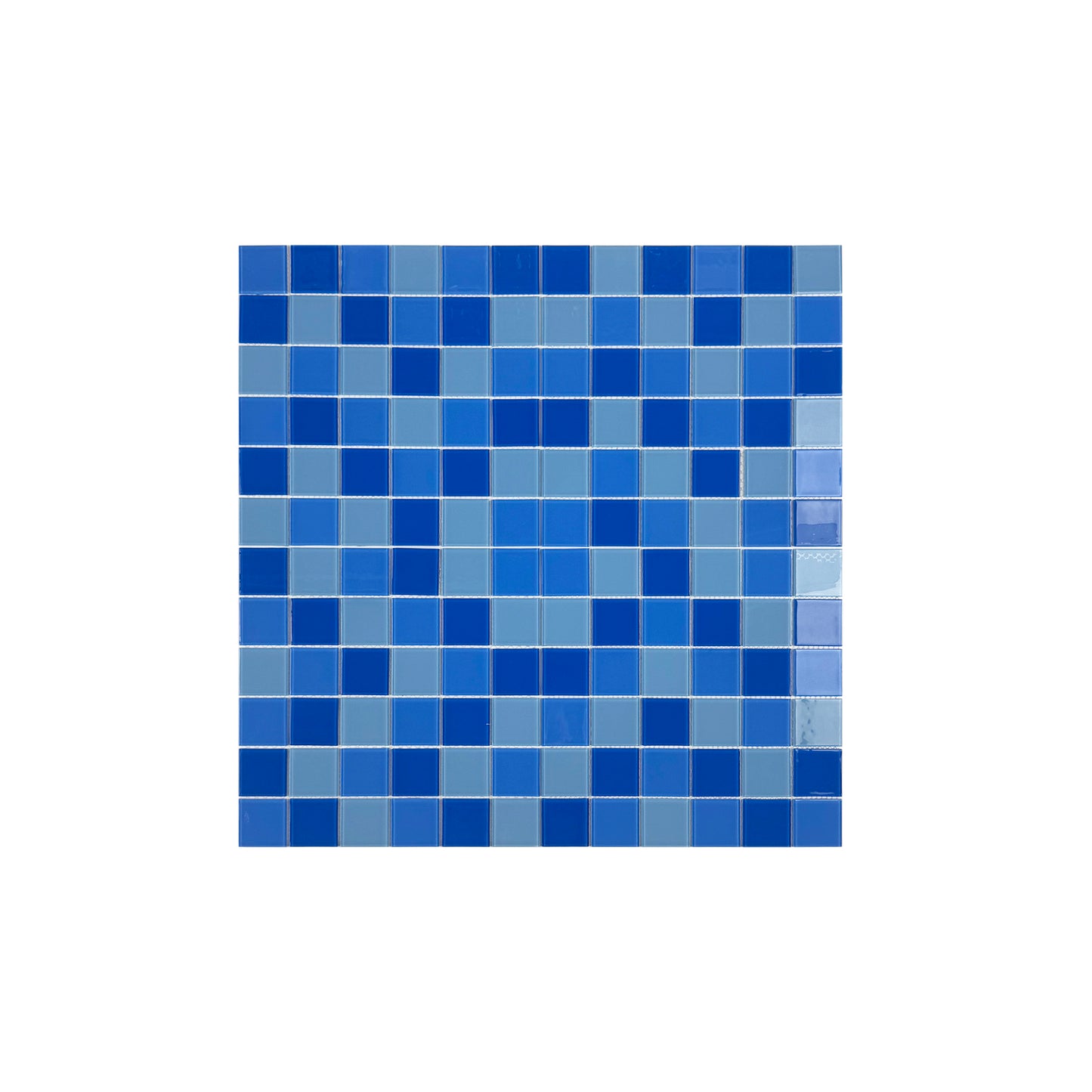 Sky Blue & French Blue & Light Blue Mixed Crystal Glass Mosaic -Swimming Pool Tile
