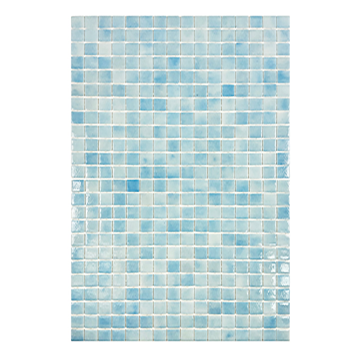 Powder Blue & Sky Blue Mixed Recycled Glass Mosaic -Swimming Pool Tile