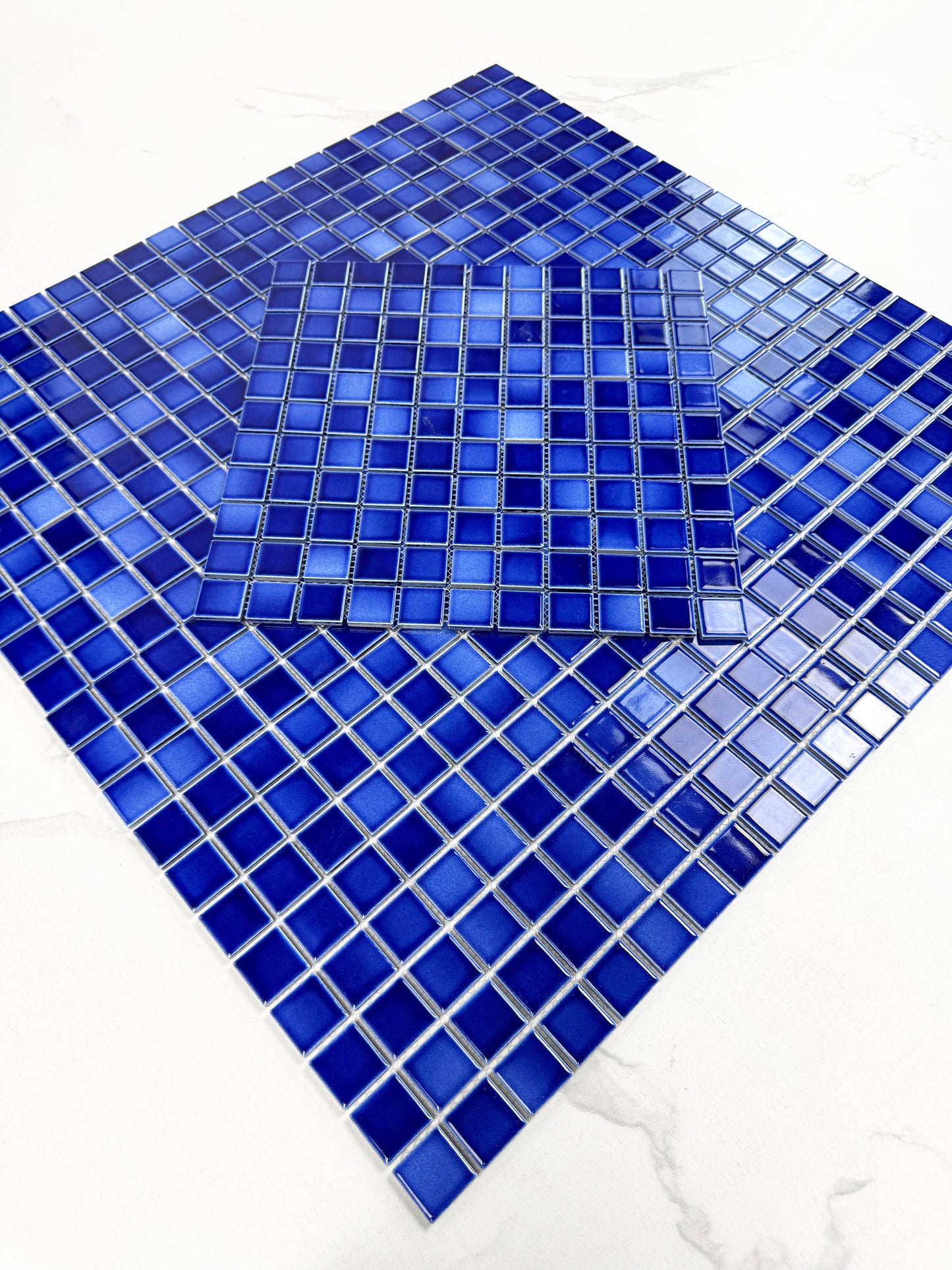 Dark Blue Crystalline Glazed Porcelain Mosaic -Swimming Pool Tile