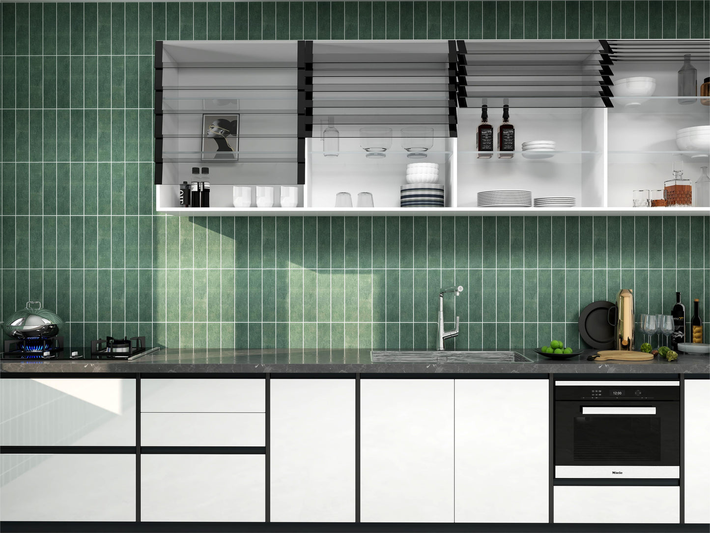 Sea Green Porcelain Subway Tile-Artisanal Tile