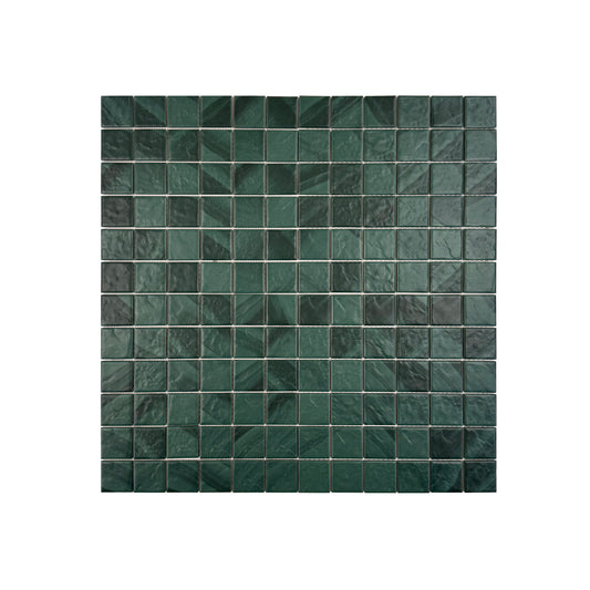 Mozambico Forest Green Stone Pattern Porcelain Mosaic-Swimming Pool Tile