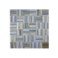 Light Blue & Milky White & Light Grey Mixed Stone Pattern Porcelain Mosaic-Swimming Pool Tile