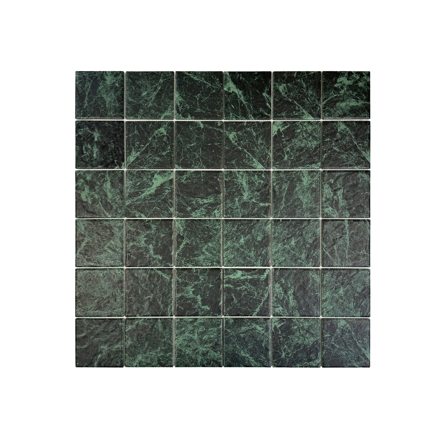 Green Big Flower Marble Pattern Porcelain Mosaic-Swimming Pool Tile