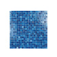 Noble Haven Blue & Sapphire Blue & French Blue Mixed  Cloud Hand-Drown Crystal Glass Mosaic