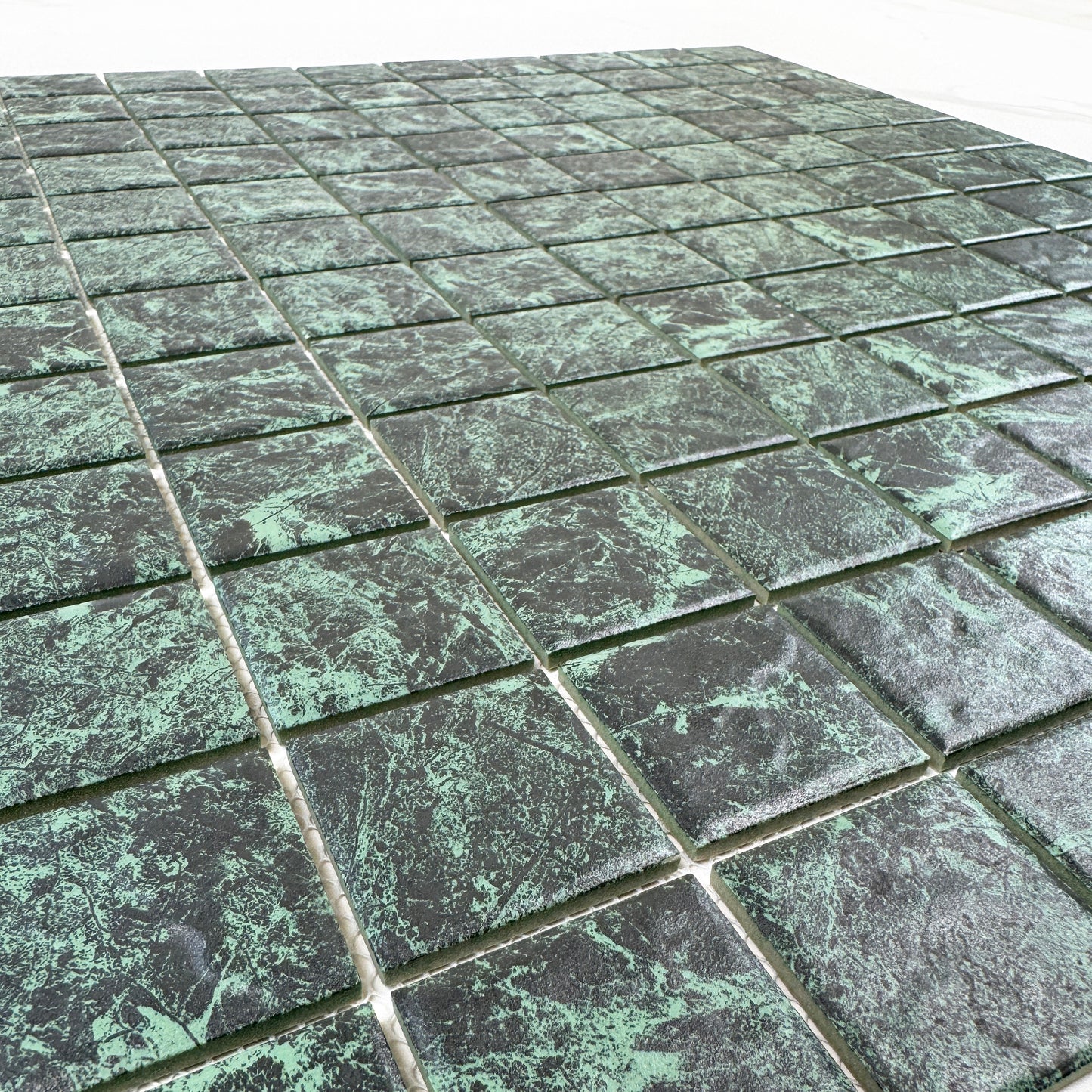 Majestic Naturale Green Big Flower Marble PatternPorcelain Mosaic