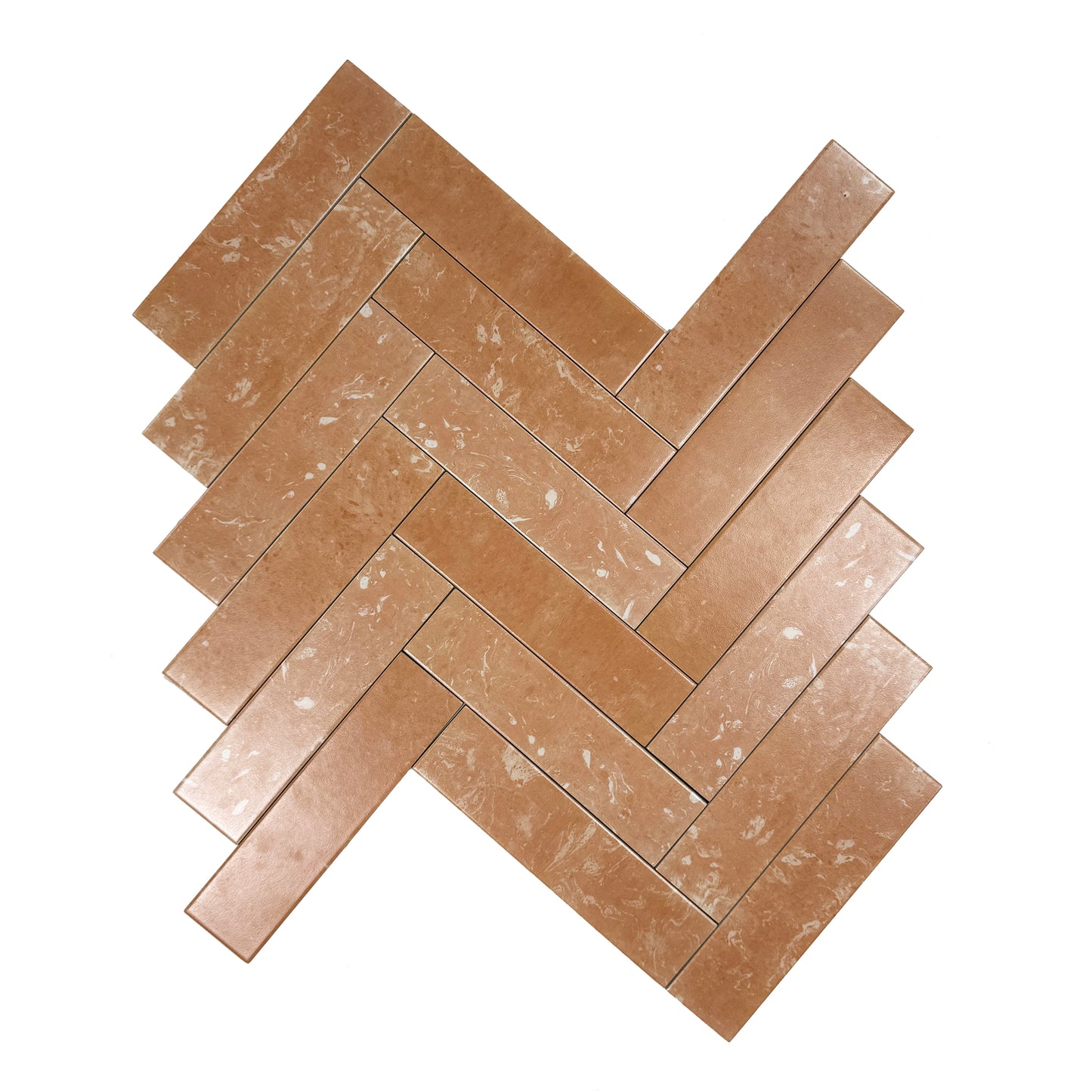 Terracotta & Clay Brown Mixed Porcelain Subway Tile- Artisanal Tile