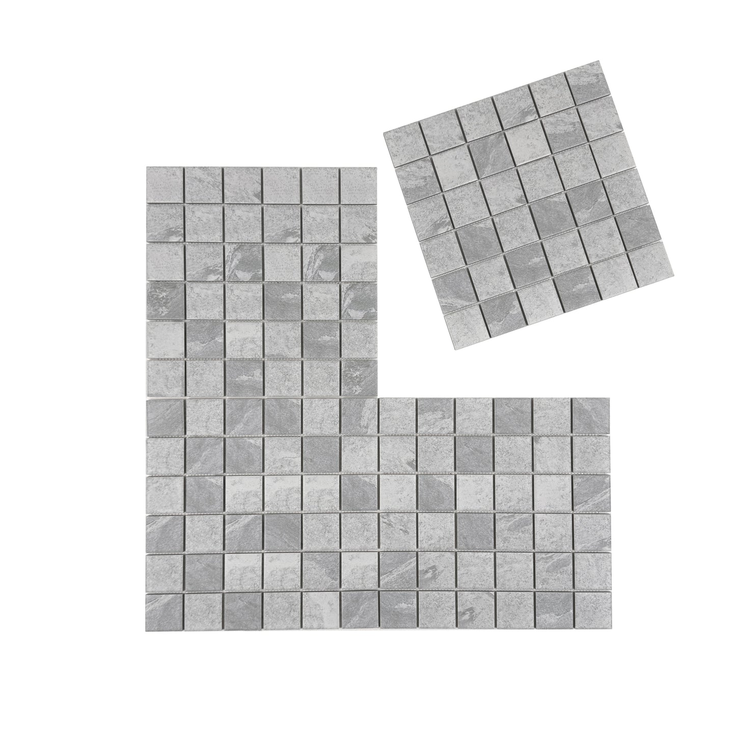 Glacier Grey Stone Pattern Porcelain Mosaic -Swimming Pool Tile