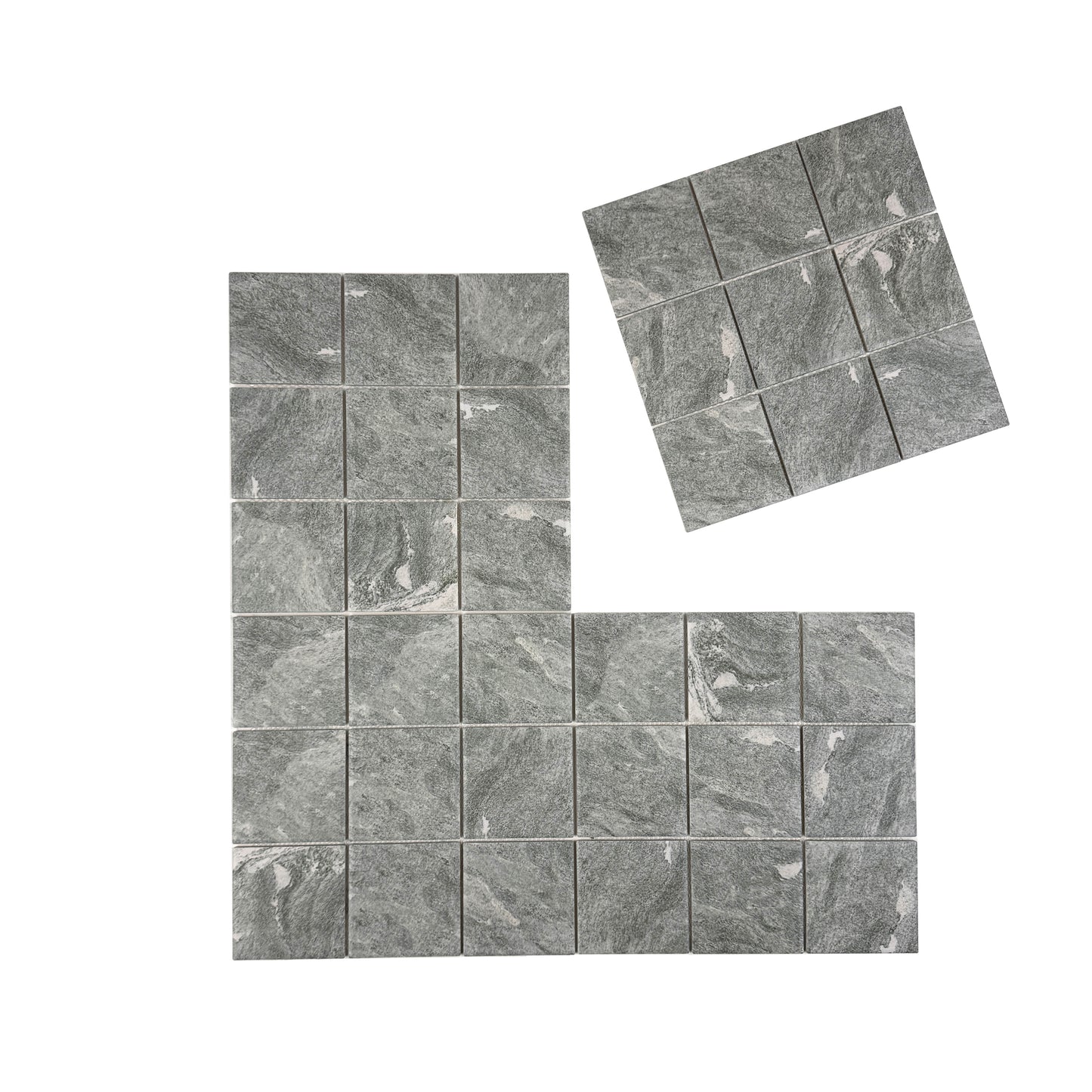 Myanmar Grey Stone Pattern Flate Surface Porcelain Mosaic-Swimming Pool Tile