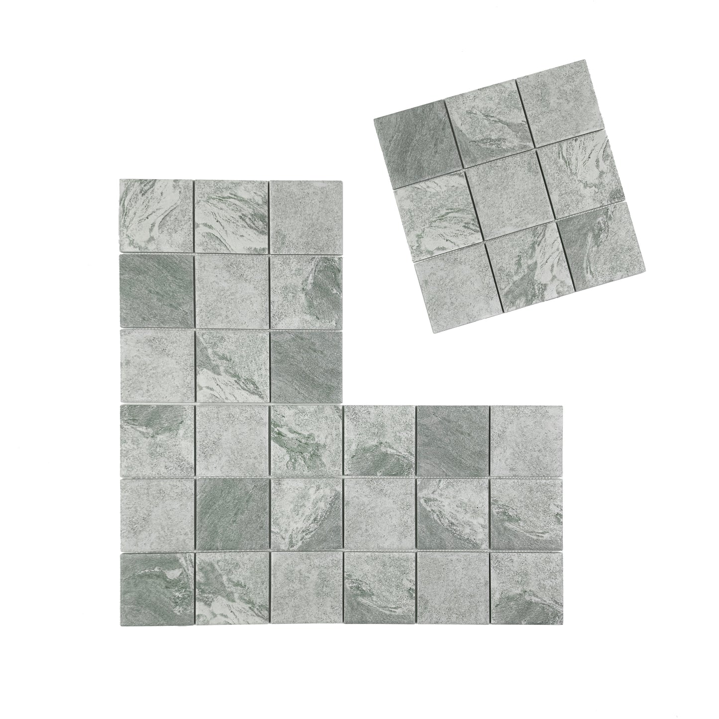 Light Beige Stone Pattern Flate Surface Porcelain Mosaic-Swimming Pool Tile