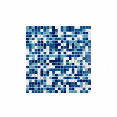White & Sky Blue & French Blue & Navy Blue Mixed Hot Melt Glass Mosaic-Swimming Pool Tile
