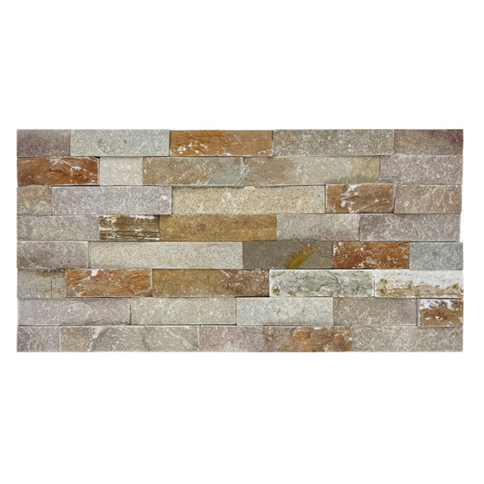 Celestial Terra P014 Light Pink & Chiffon White & French Beige &Khaki Beige Mixed Natural & Split Surface Slate Wall Cladding