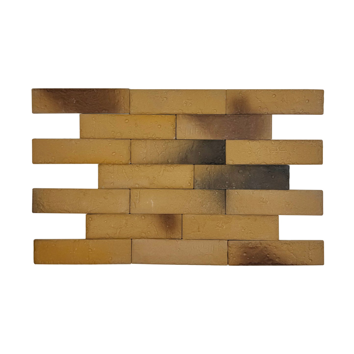 Florence Grace Munsell Yellow & Peanut Brown & Wood Brown Mixed Ceramic Artificial Tile