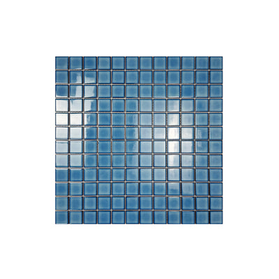 Azure Blue Crystalline Glazed Porcelain Mosaic-Swimming Pool Tile
