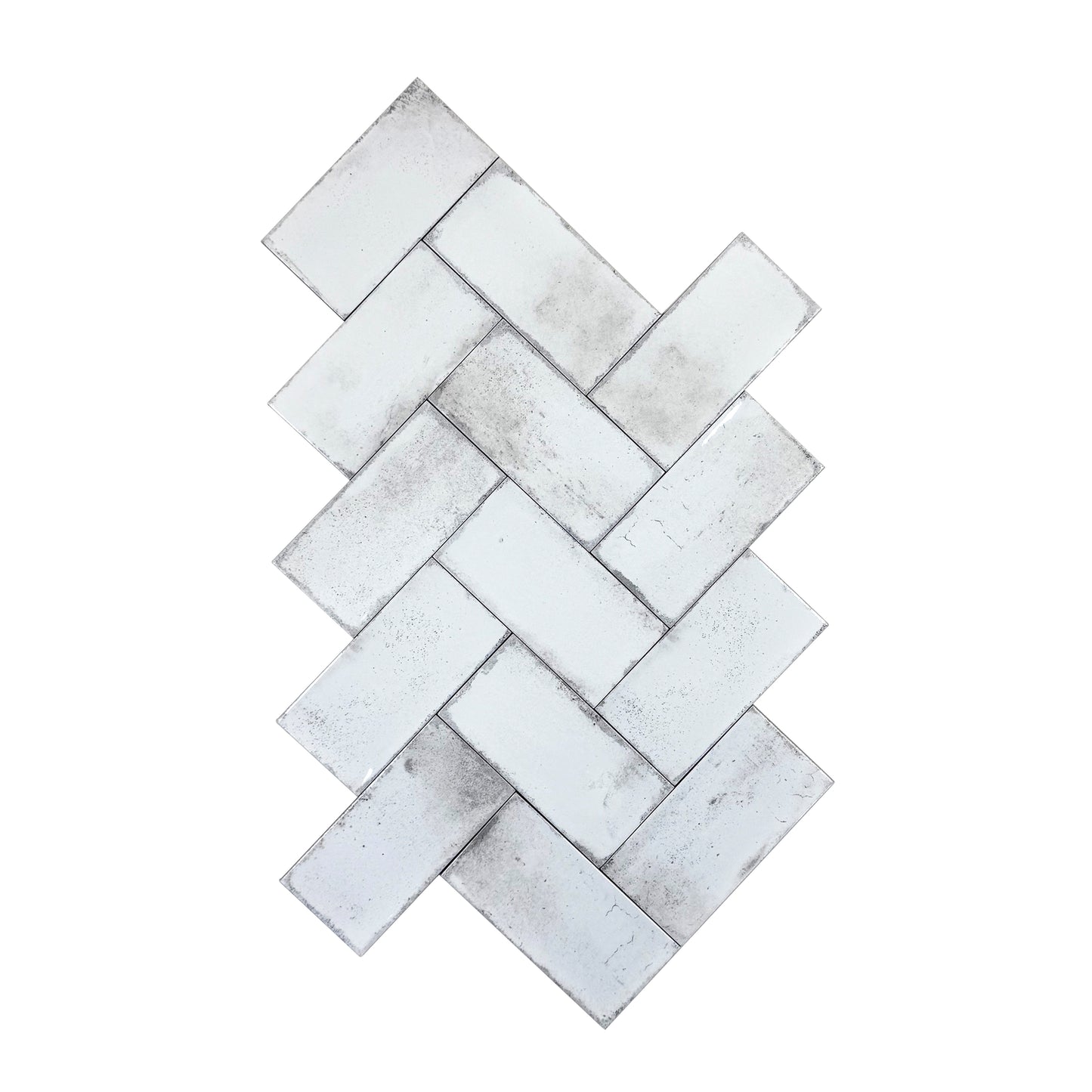 Spanish Timeless Tones  Ivory White Glossy Ceramic Artisanal Tile