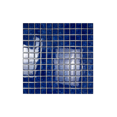Navy Blue Ice Flower Crystalline Glazed Porcelain Mosaic -Swimming Pool Tile