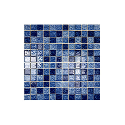 Sky Blue & Ultra Marine Blue & Navy Blue Mixed Lightning Texture Crystalline Glazed Porcelain Mosaic -Swimming Pool Tile