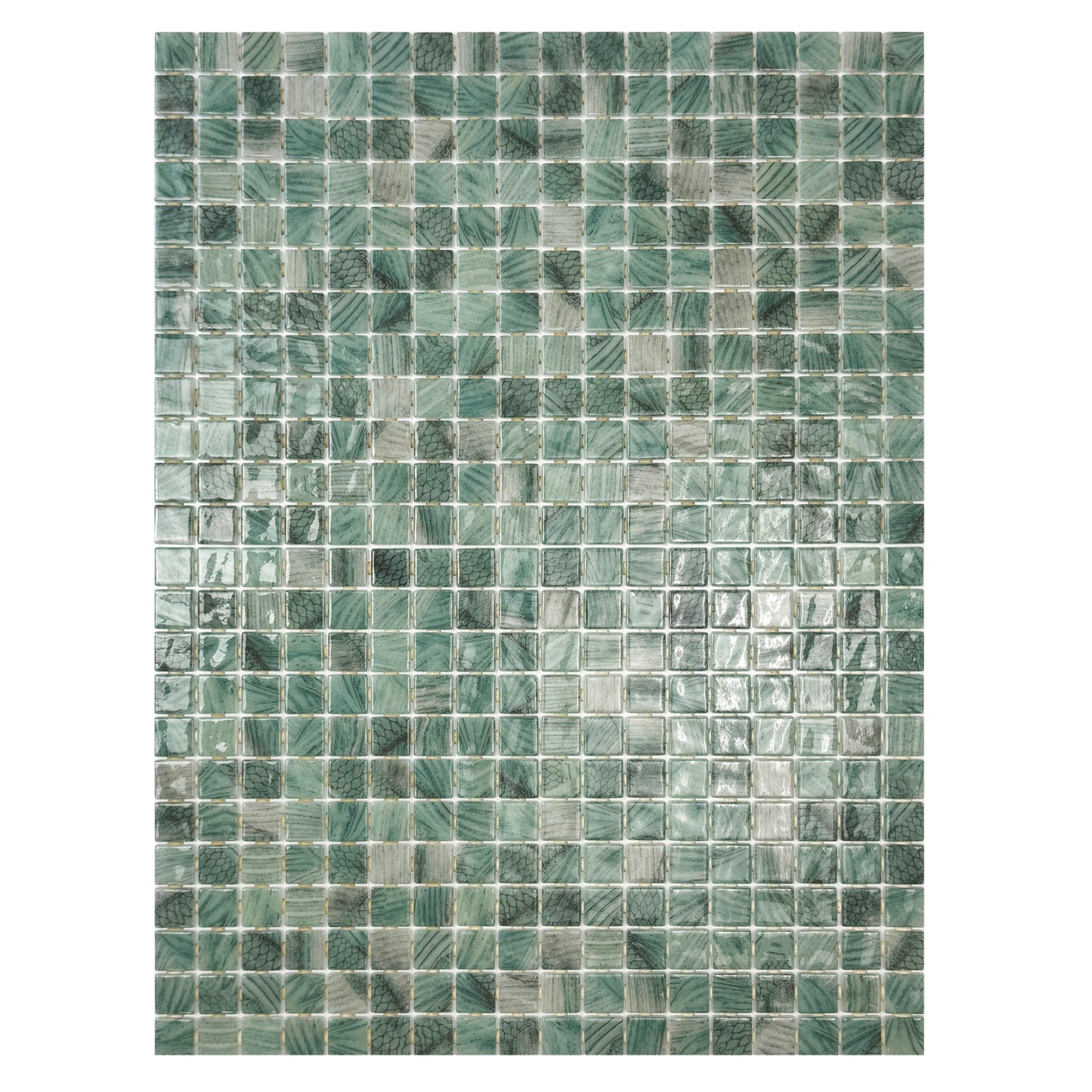 Olive Green Recycled Glass Mosaic -Swimming Pool Tile