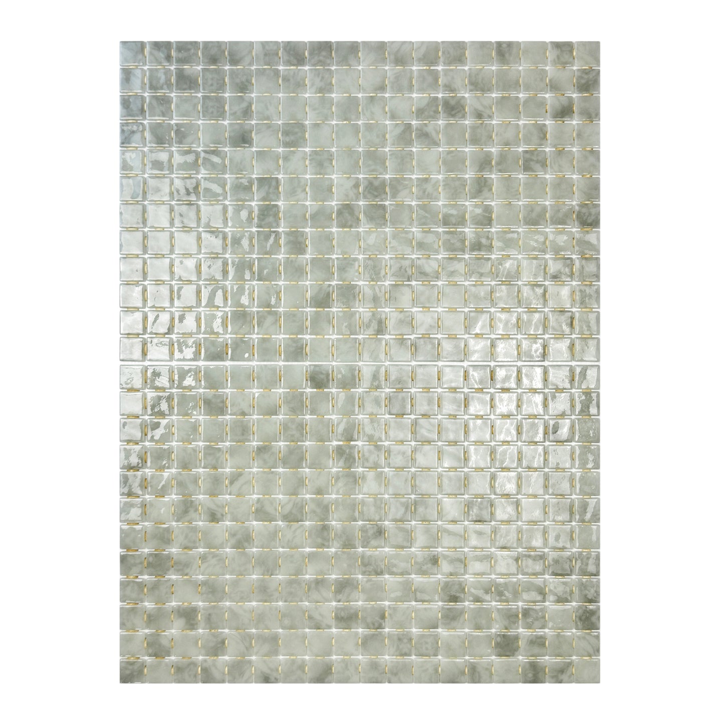 White & Light Grey Mixed Recycled Glass Mosaic -Swimming Pool Tile