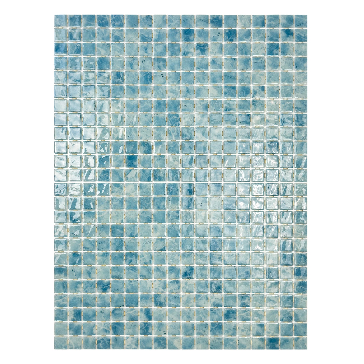 Sky Blue Recycled Glass Mosaic -Swimming Pool Tile