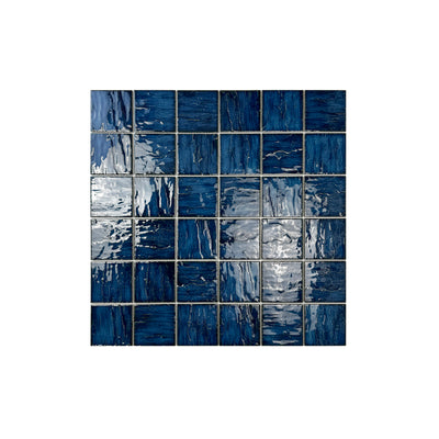 Sapphire Blue 3D Crystalline Glazed Porcelain Mosaic-Swimming Pool Tile