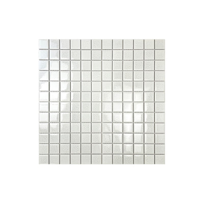 White Convex Surface Crackle Porcelain Mosaic-Swimming Pool Tile