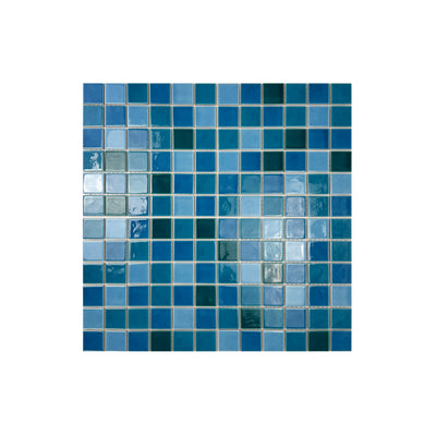 Sky Blue & Ultra Marine Blue & Dark Blue Crackle Porcelain Mosaic-Swimming Pool Tile