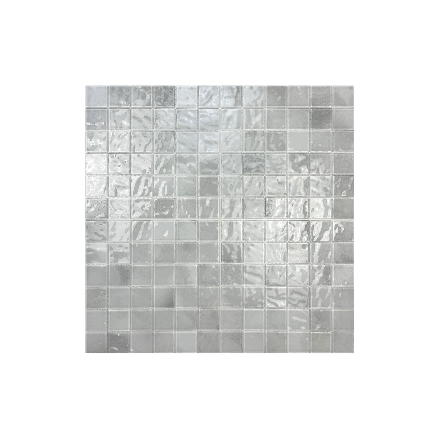 Cotten White & Chiffon White Mixed Crystal Glass Mosaic-Swimming Pool Tile