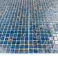 Ultramarine Blue With Gold Line Hot Melt Glass Mosaic-Swimming Pool Tile