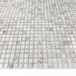 White With Gold Line Hot Melt Glass Mosaic-Swimming Pool Tile