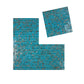 Cerulean Blue With Gold Line Hot Melt Glass Mosaic-Swimming Pool Tile