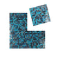 Cerulean Blue & Midnight Blue Mixed With Gold Line Hot Melt Glass Mosaic-Swimming Pool Tile