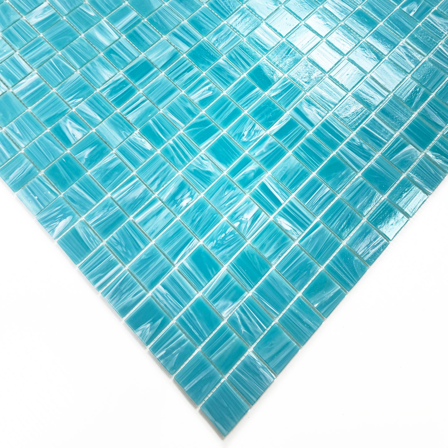 Cerulean Blue Cloud Hot Melt Glass Mosaic-Swimming Pool Tile