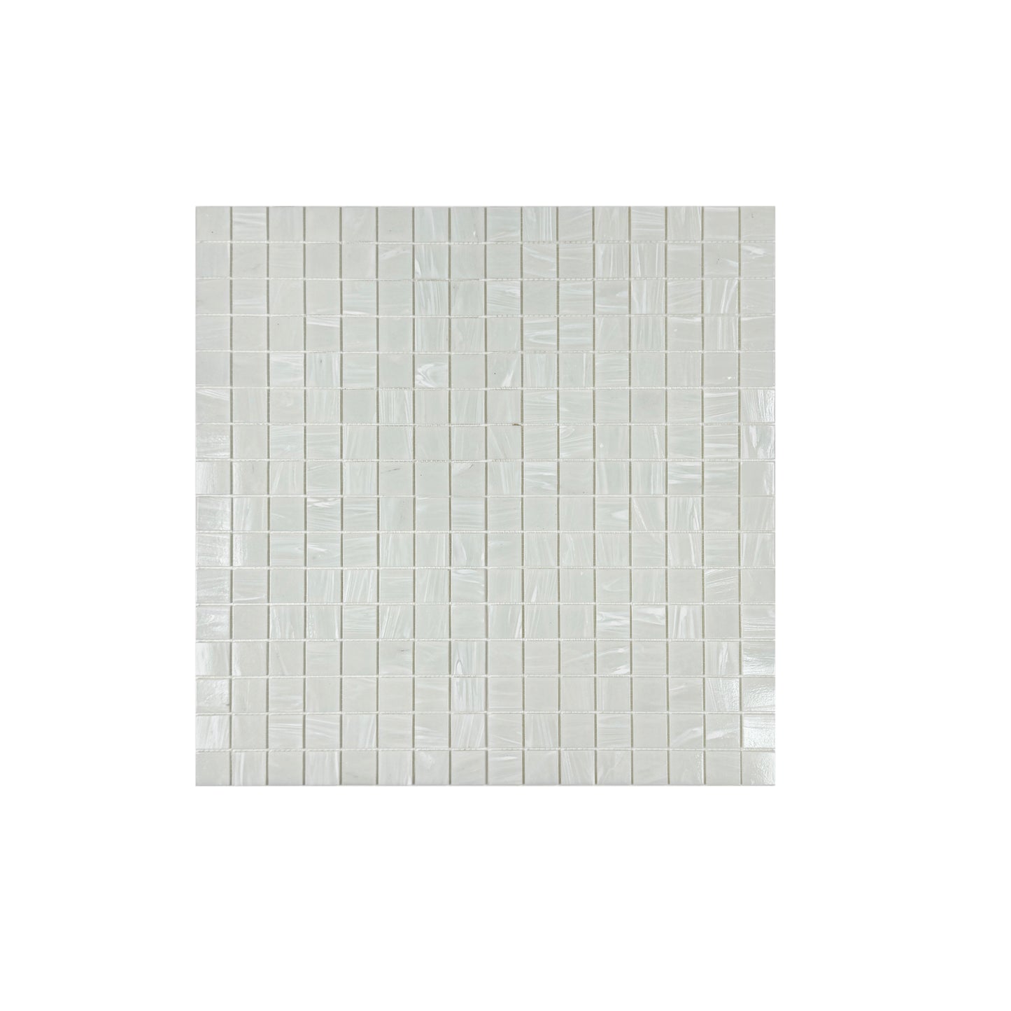 White Hand Drawing Hot Melt Glass Mosaic-Swimming Pool Tile