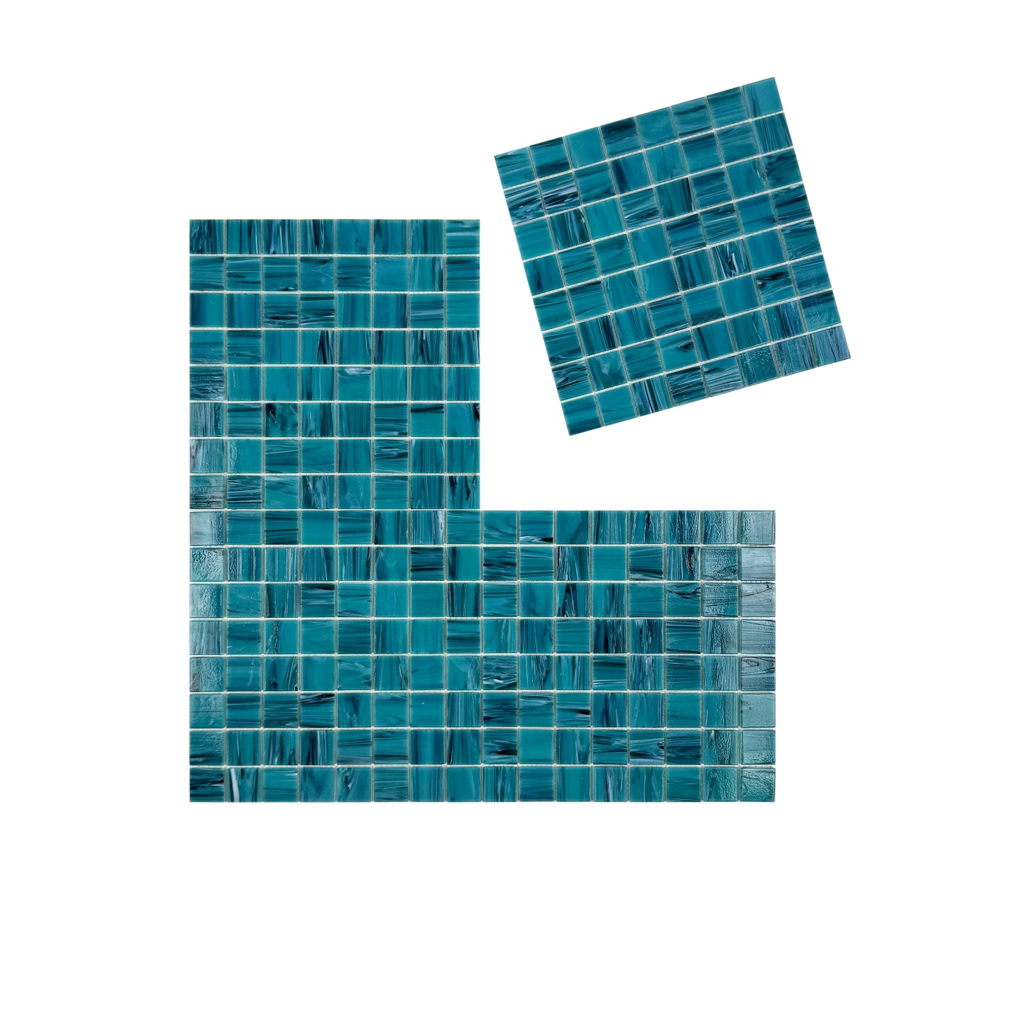 French Blue Cloud Hot Melt Glass Mosaic-Swimming Pool Tile