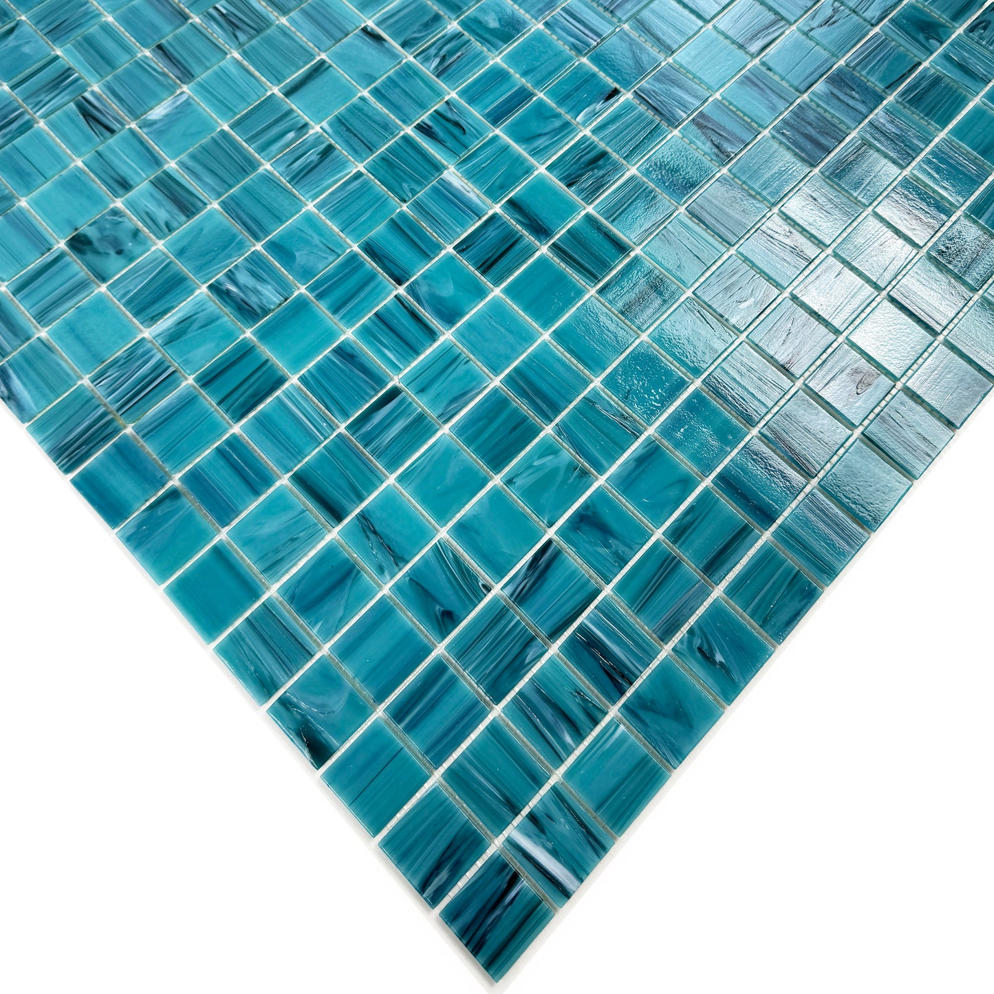 French Blue Cloud Hot Melt Glass Mosaic-Swimming Pool Tile