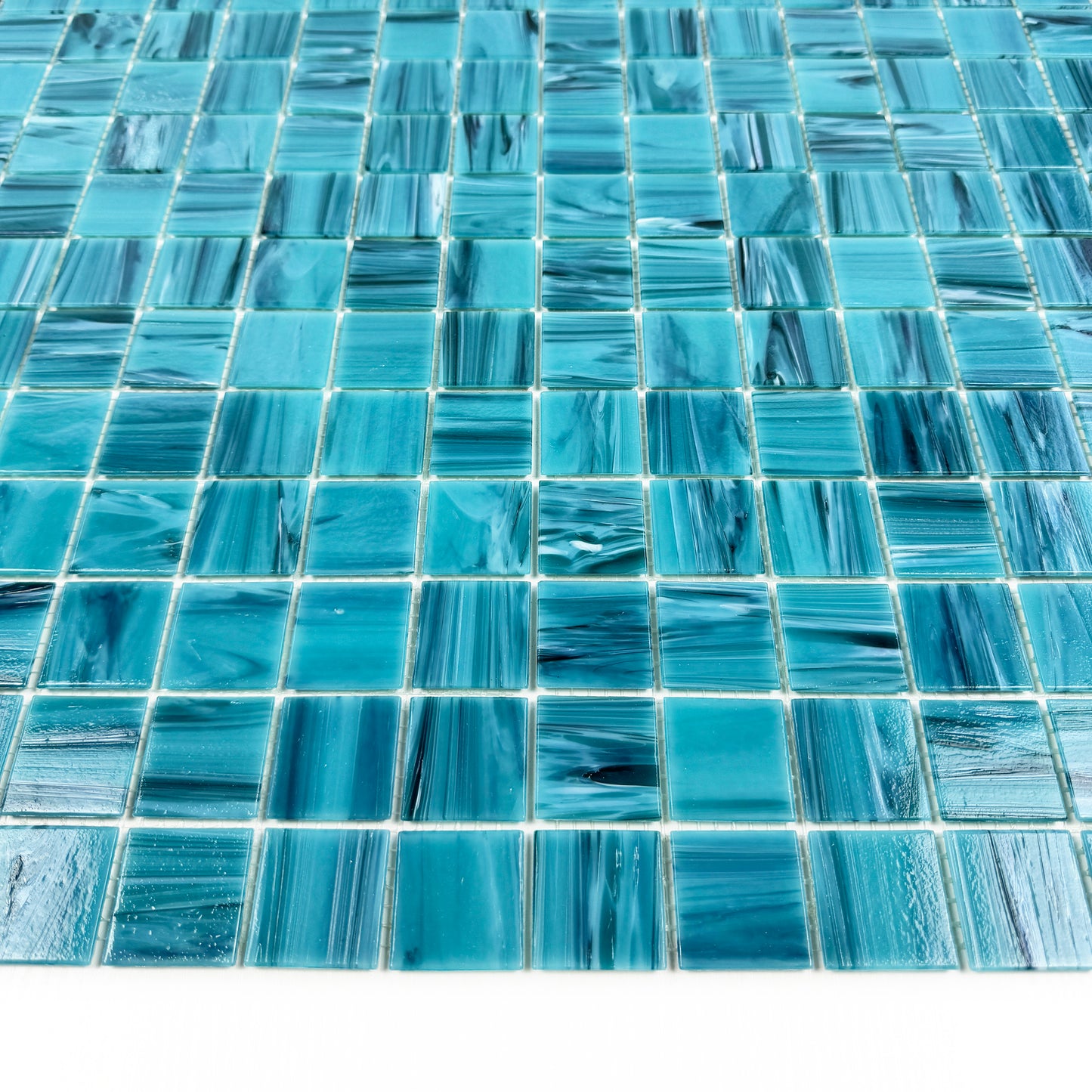 French Blue Cloud Hot Melt Glass Mosaic-Swimming Pool Tile
