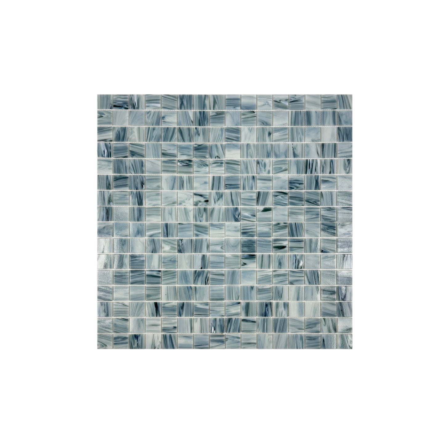 Pearl River Grey & Lava Grey& Steel Grey Mixed Cloud Hot Melt Glass Mosaic  -Swimming Pool Tile