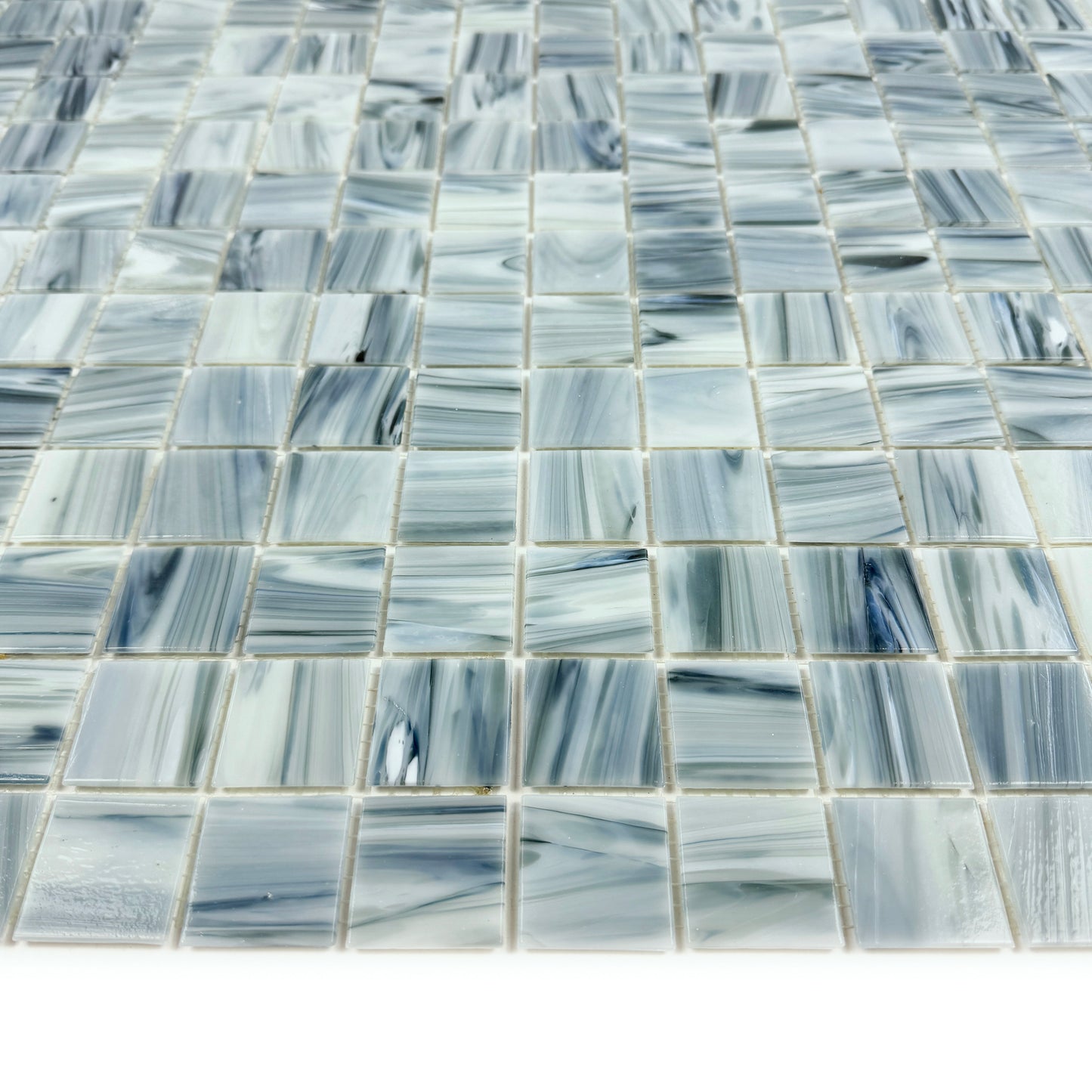 Pearl River Grey & Lava Grey& Steel Grey Mixed Cloud Hot Melt Glass Mosaic  -Swimming Pool Tile