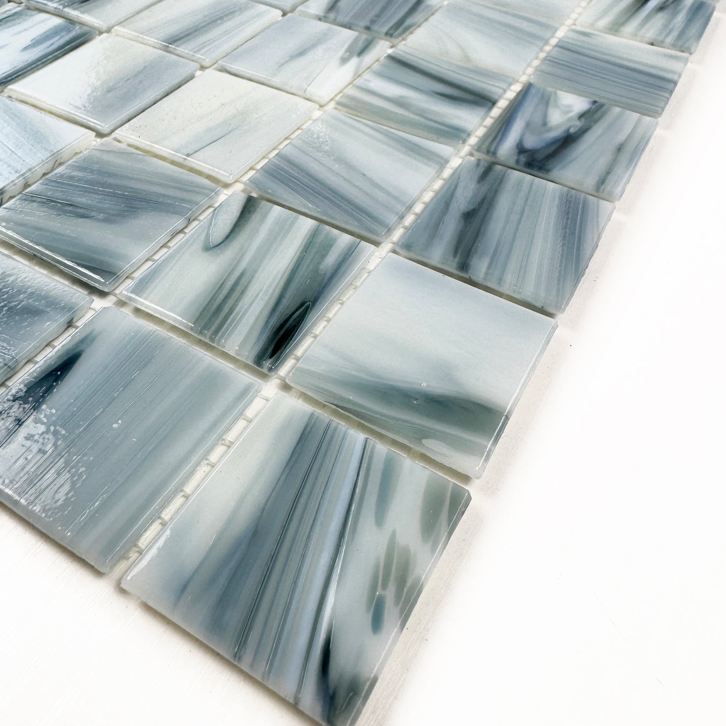 Pearl River Grey & Lava Grey& Steel Grey Mixed Cloud Hot Melt Glass Mosaic  -Swimming Pool Tile