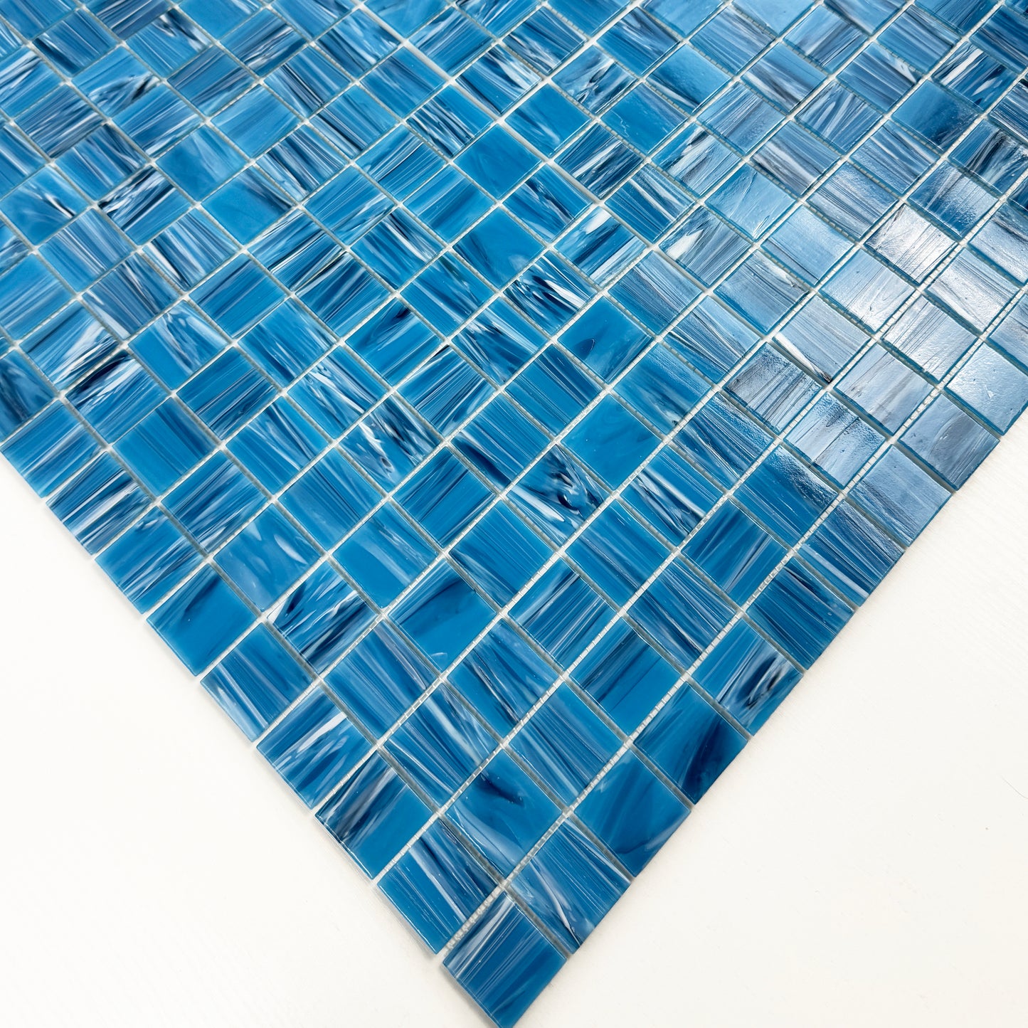 Sapphire Blue Cloud Hot Melt Glass Mosaic-Swimming Pool Tile