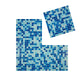 Sky Blue & French Blue  & Navy Blue Mixed Hot Melt Glass Mosaic -Swimming Pool Tile