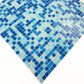 Sky Blue & French Blue  & Navy Blue Mixed Hot Melt Glass Mosaic -Swimming Pool Tile