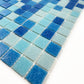 Sky Blue & French Blue  & Navy Blue Mixed Hot Melt Glass Mosaic -Swimming Pool Tile