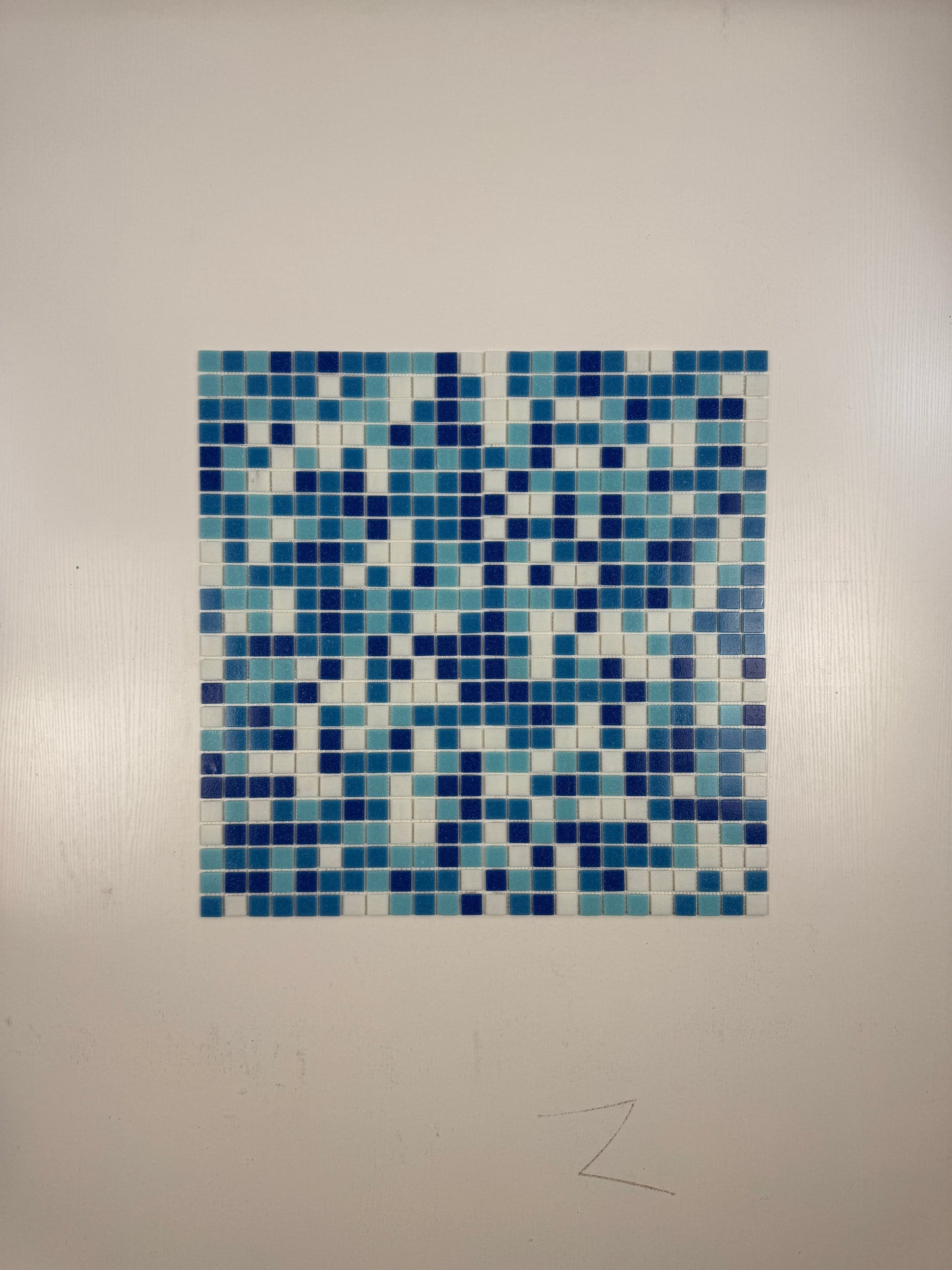 White & Sky Blue & French Blue & Navy Blue Mixed Hot Melt Glass Mosaic-Swimming Pool Tile